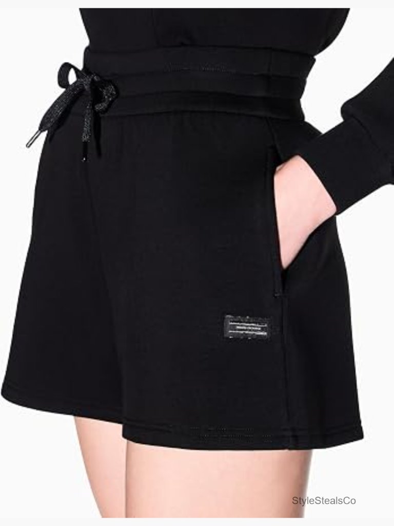 Stretch Scuba Jersey Shorts With Zipper